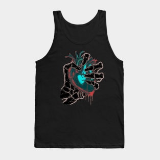 Heartless Skeleton Neon Heart Tank Top